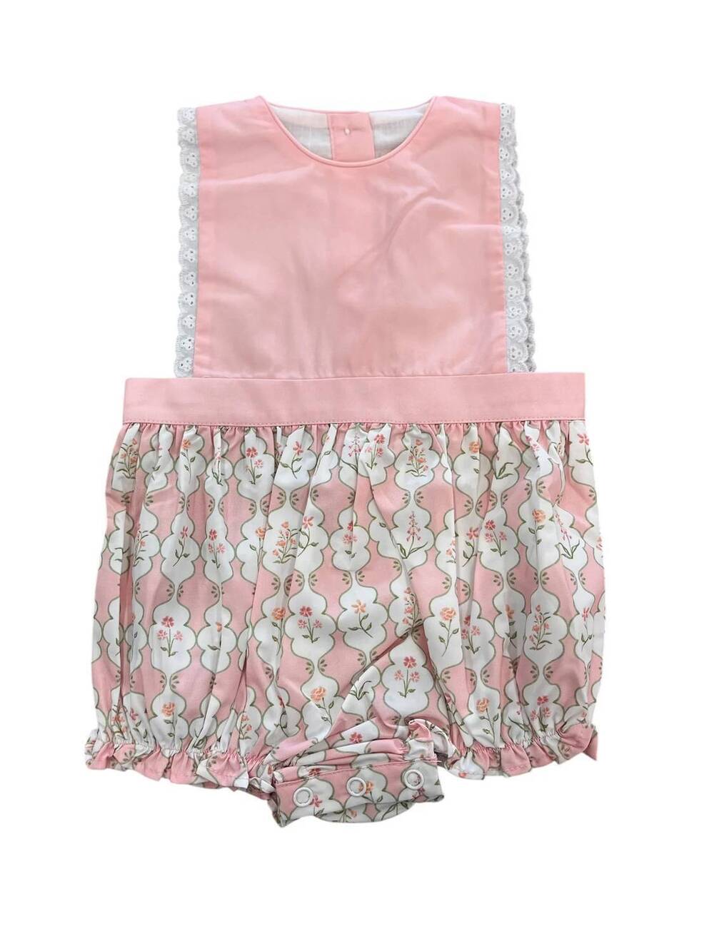 NEW SMOCKINGBIRD girl's florette bubble romper in pink